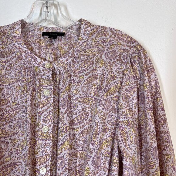 J Crew Shirt Dress Midi Beachy Paisley Cottagecore Cotton 8 - Picture 6 of 14